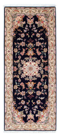 Tappeto corsia Tappeto Persero - Tabriz - Reale - 200 x 83 cm - blu scuro