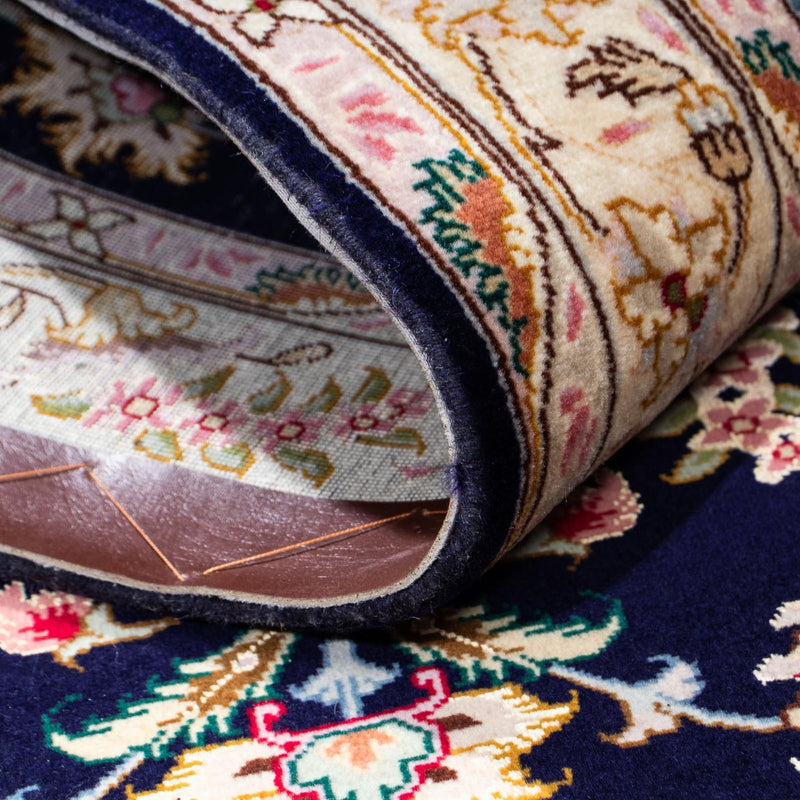 Tappeto corsia Tappeto Persero - Tabriz - Reale - 200 x 83 cm - blu scuro