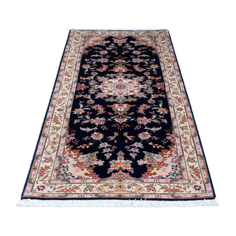 Tappeto corsia Tappeto Persero - Tabriz - Reale - 200 x 83 cm - blu scuro