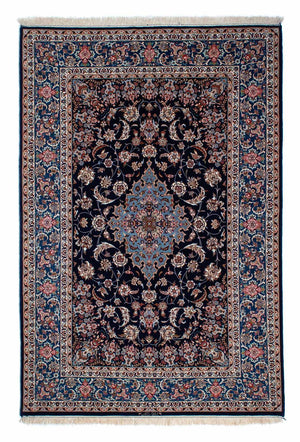 Tappeto Persero - Isfahan - Premio - 218 x 145 cm - blu scuro