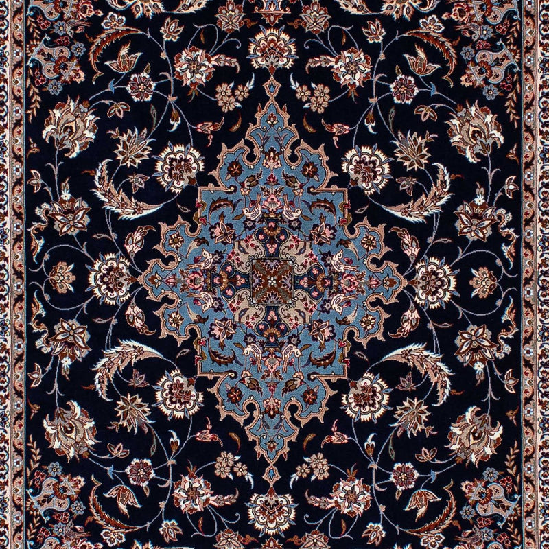 Tappeto Persero - Isfahan - Premio - 218 x 145 cm - blu scuro