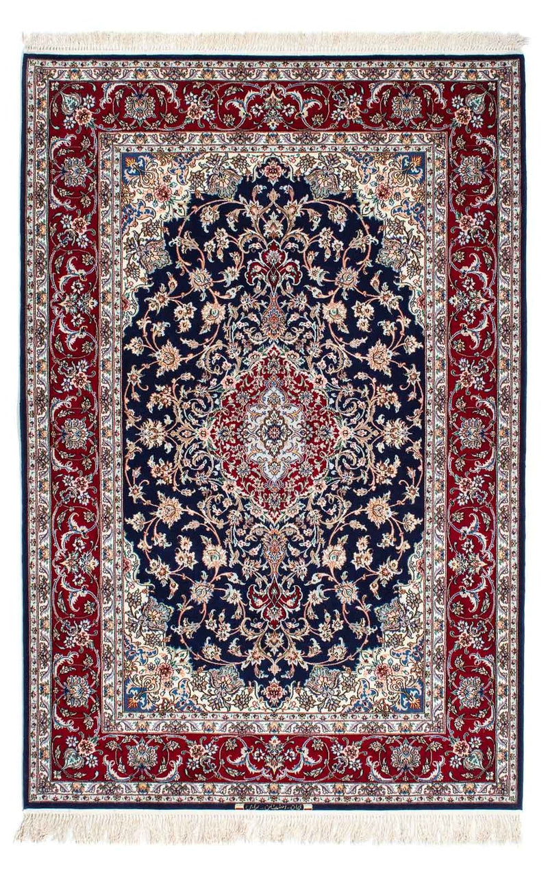 Tappeto Persero - Isfahan - Premio - 200 x 130 cm - blu scuro