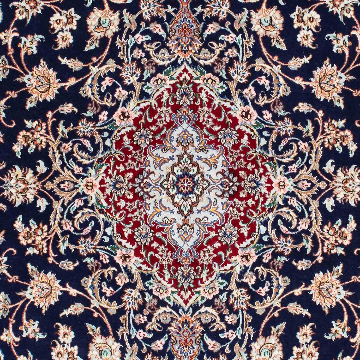 Tappeto Persero - Isfahan - Premio - 200 x 130 cm - blu scuro