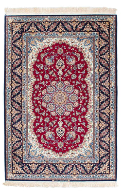 Tappeto Persero - Isfahan - Premio - 194 x 131 cm - rosso scuro