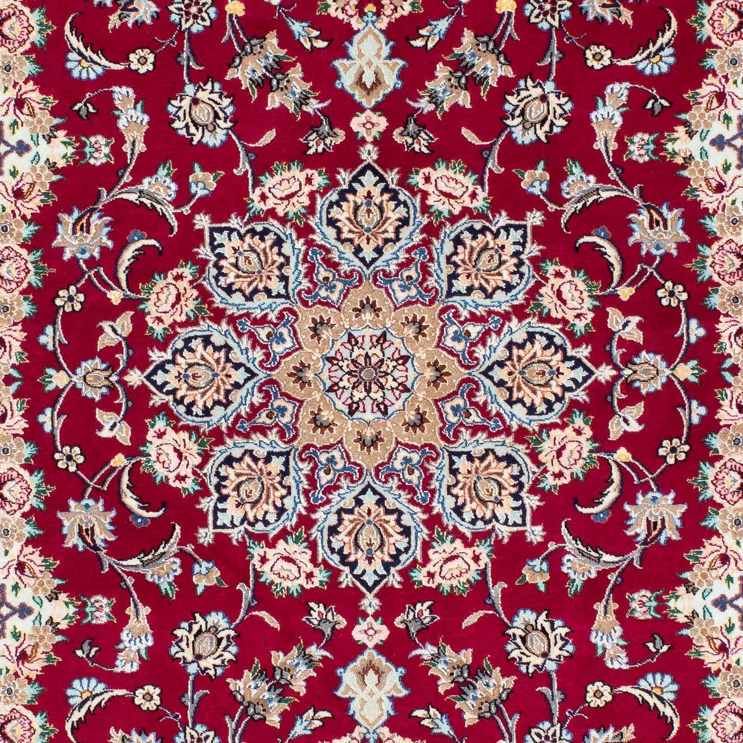 Tappeto Persero - Isfahan - Premio - 194 x 131 cm - rosso scuro
