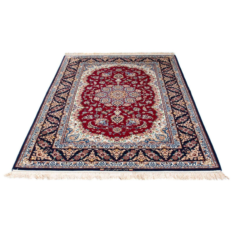 Tappeto Persero - Isfahan - Premio - 194 x 131 cm - rosso scuro