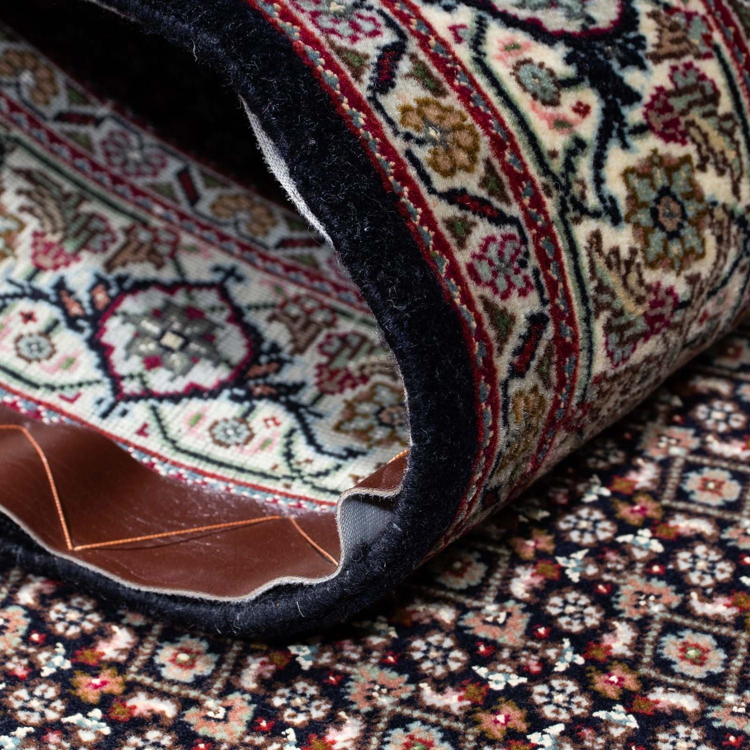 Tappeto corsia Tappeto Persero - Tabriz - 209 x 85 cm - blu scuro
