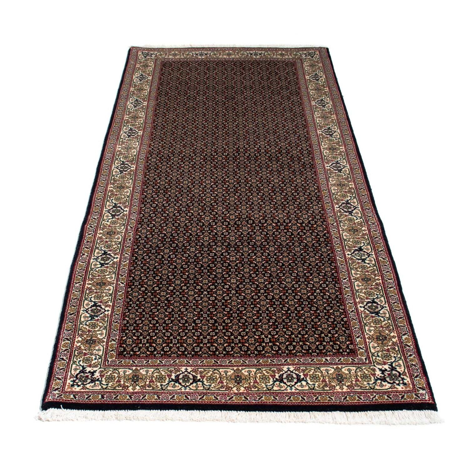Tappeto corsia Tappeto Persero - Tabriz - 209 x 85 cm - blu scuro