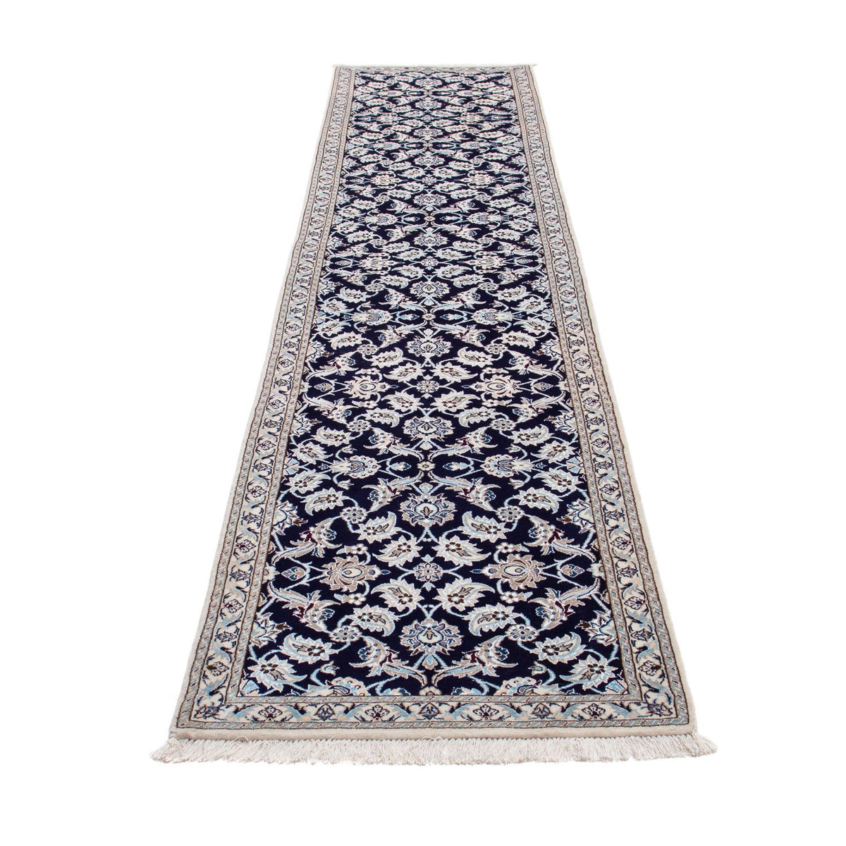 Tappeto corsia Tappeto Persero - Nain - Reale - 367 x 75 cm - blu scuro