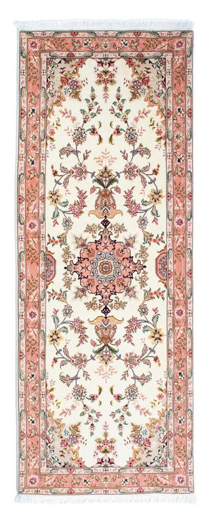 Tappeto corsia Tappeto Persero - Tabriz - Reale - 215 x 81 cm - beige