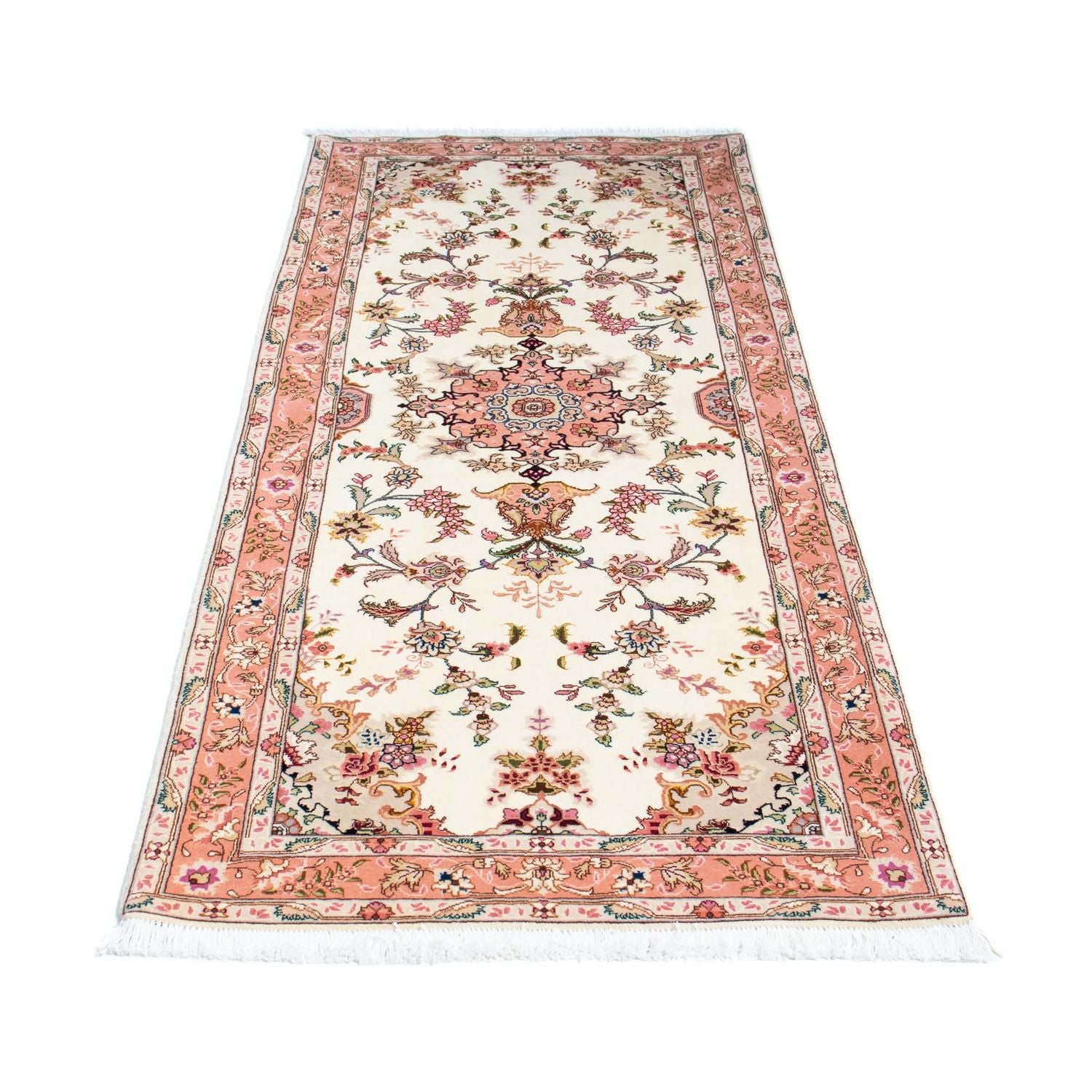 Tappeto corsia Tappeto Persero - Tabriz - Reale - 215 x 81 cm - beige