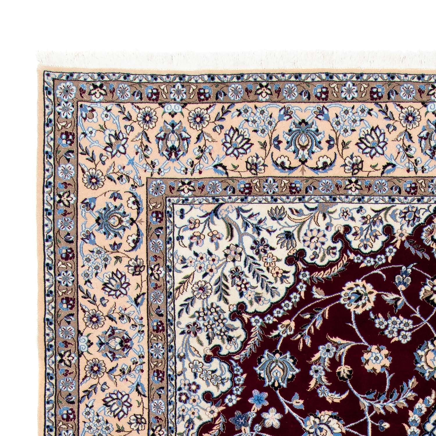 Tappeto Persero - Nain - Reale - 305 x 201 cm - rosso scuro