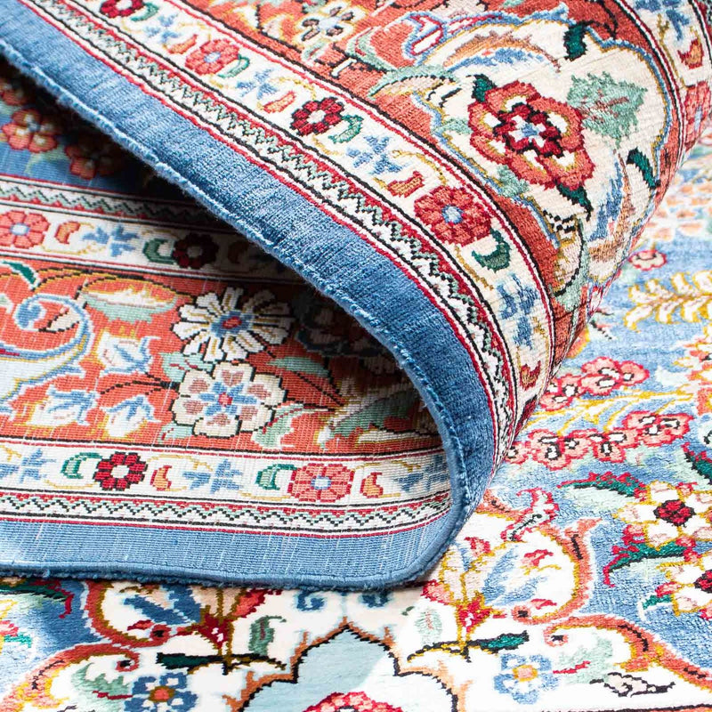 Tappeto Persero - Ghom - 119 x 81 cm - blu chiaro