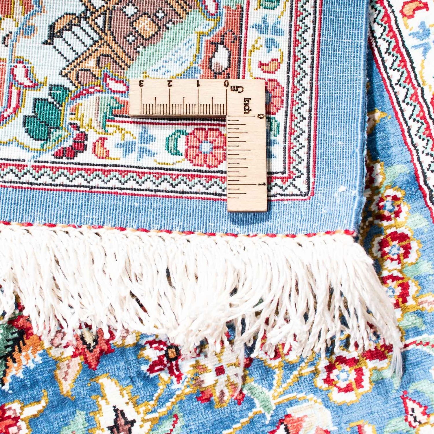 Tappeto Persero - Ghom - 119 x 81 cm - blu chiaro