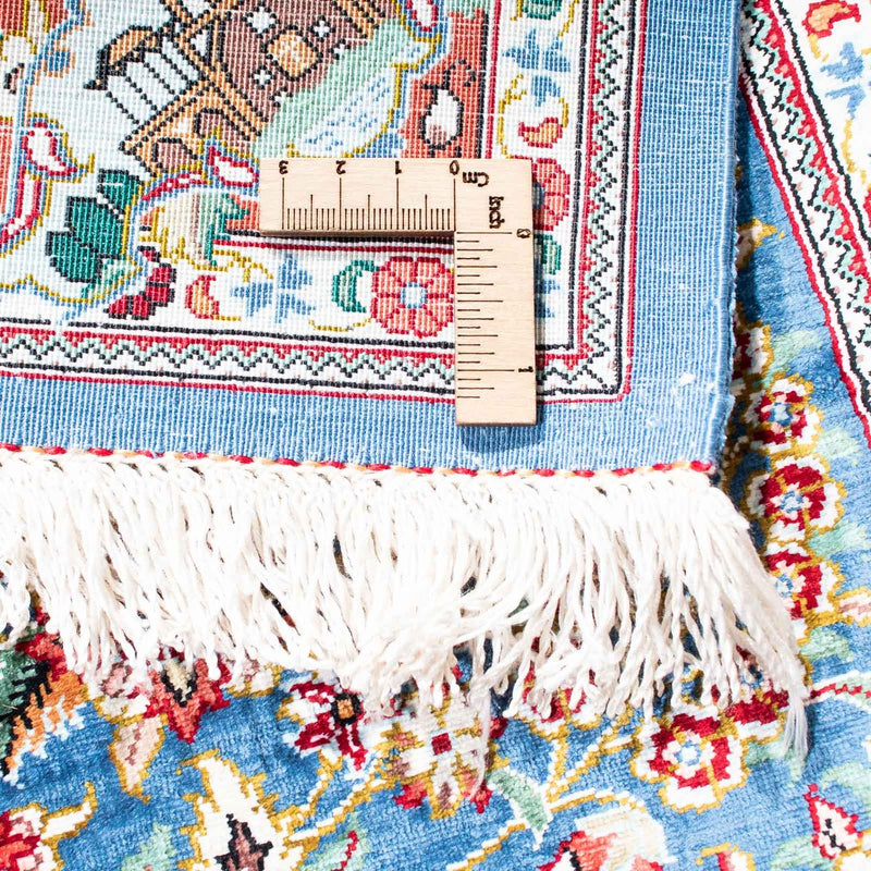 Tappeto Persero - Ghom - 119 x 81 cm - blu chiaro