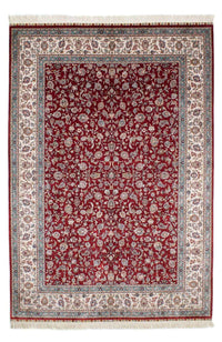 Tappeto orientale - Hereke - 246 x 170 cm - rosso scuro