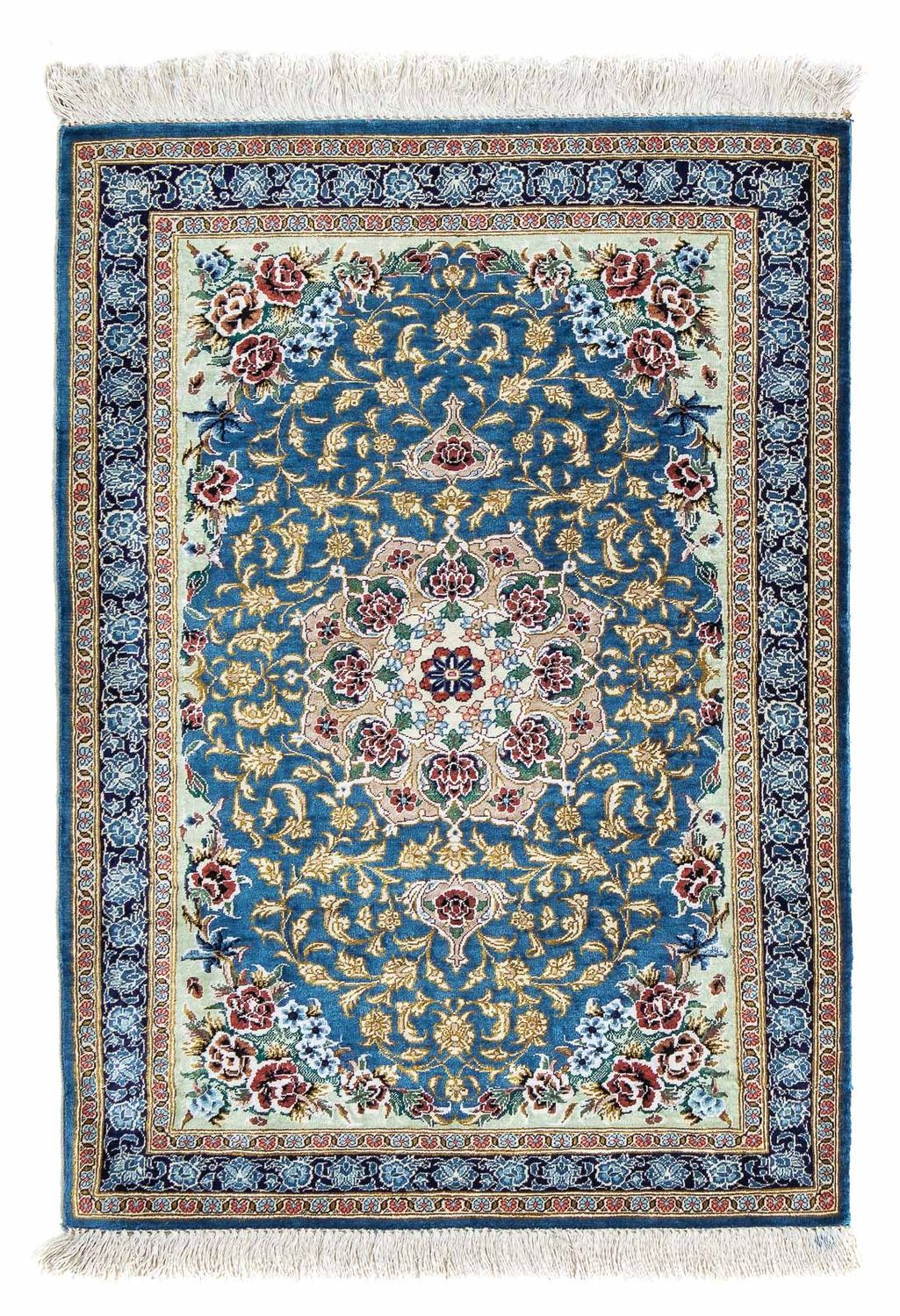 Tappeto Persero - Ghom - 86 x 60 cm - blu