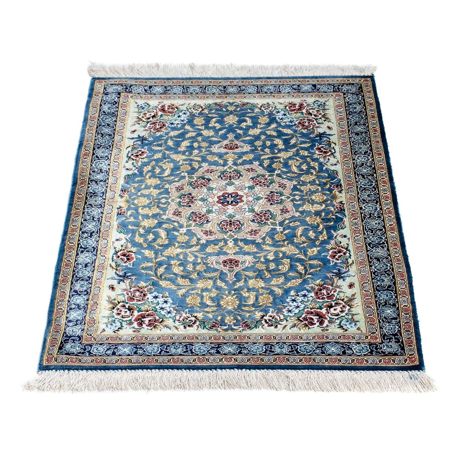 Tappeto Persero - Ghom - 86 x 60 cm - blu
