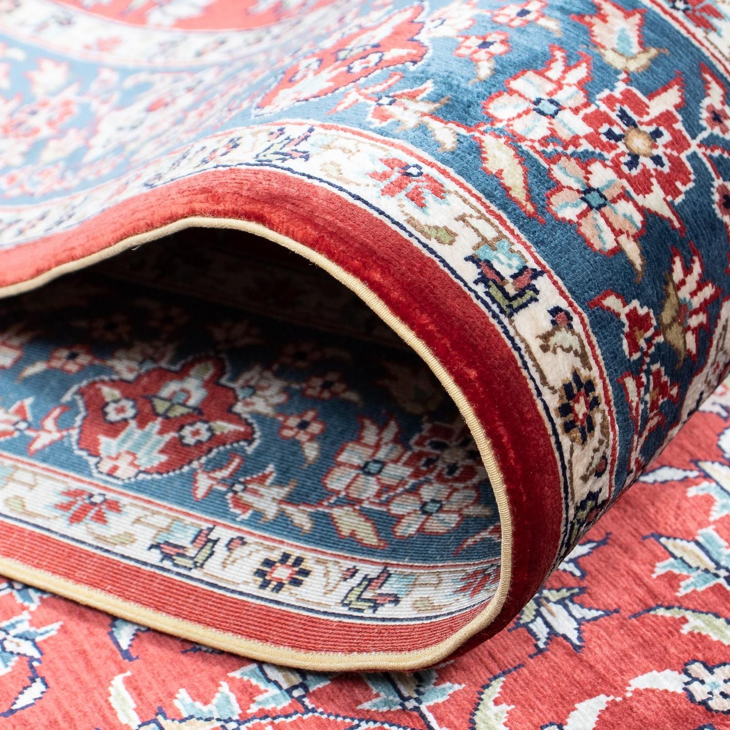 Tappeto corsia Tappeto orientale - Hereke - 369 x 78 cm - rosso scuro
