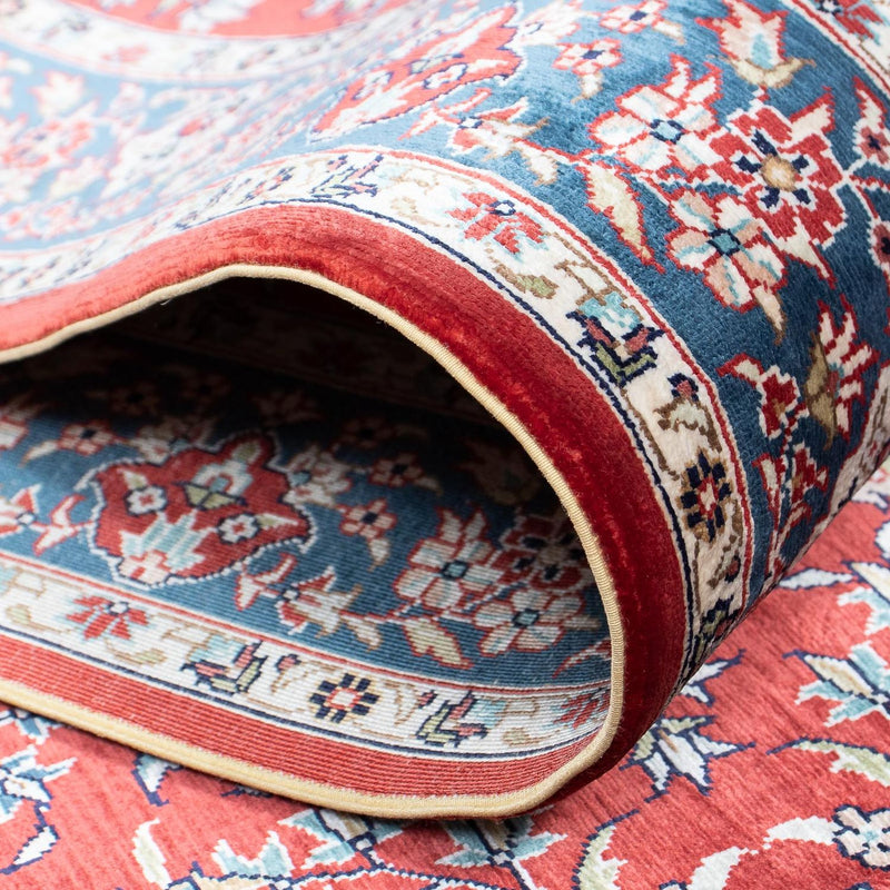 Tappeto corsia Tappeto orientale - Hereke - 369 x 78 cm - rosso scuro