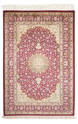 Tappeto orientale - Hereke - 122 x 76 cm - rosso scuro