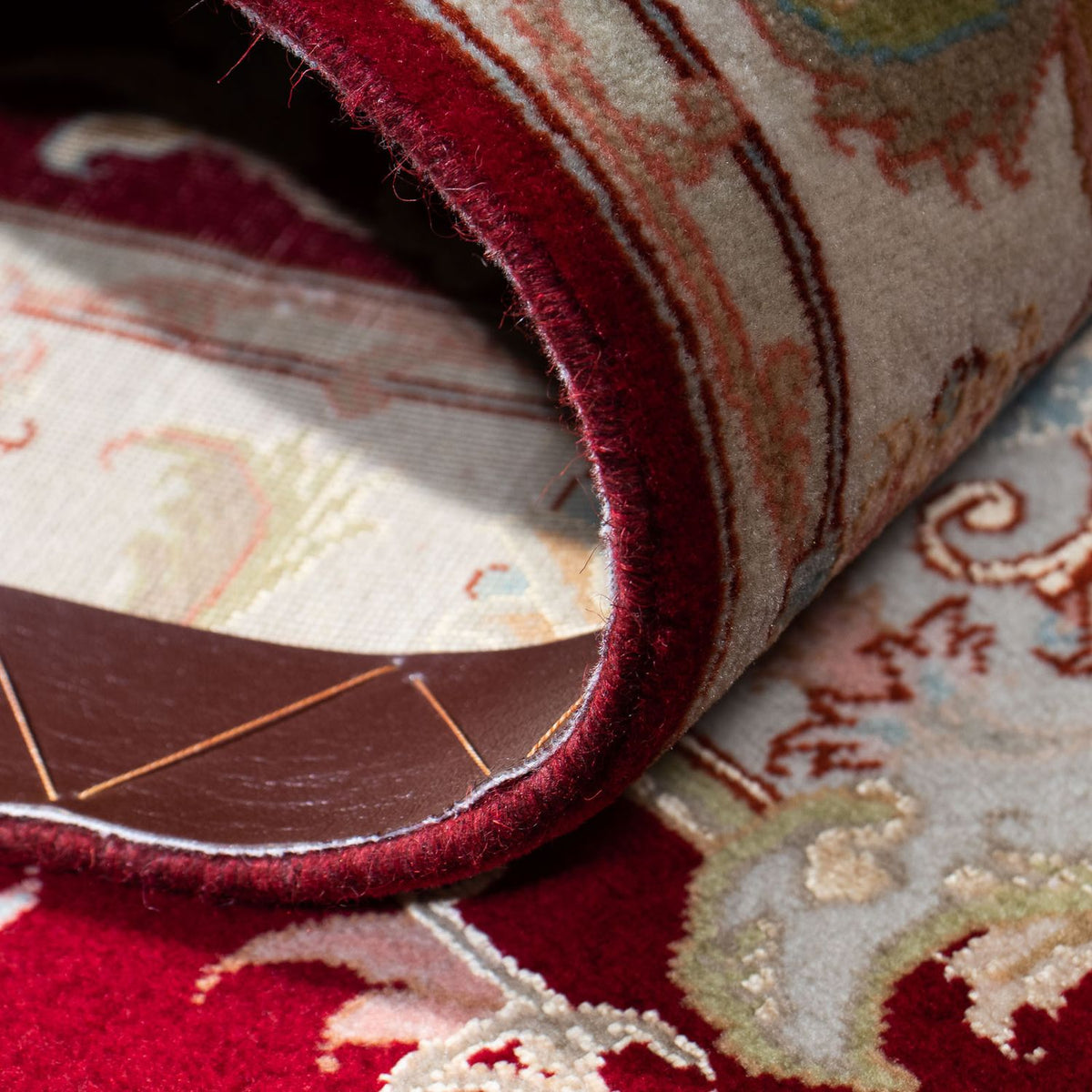 Tappeto corsia Tappeto Persero - Tabriz - 206 x 78 cm - rosso scuro