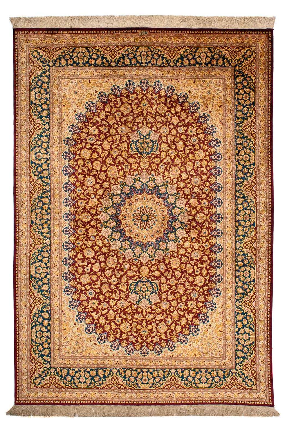 Tappeto di seta - seta cinese - 198 x 137 cm - multicolore