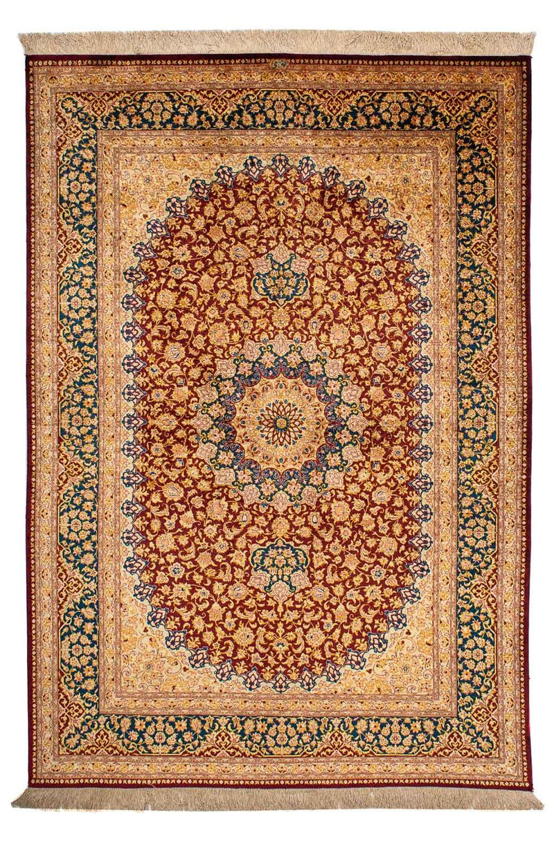 Tappeto di seta - seta cinese - 198 x 137 cm - multicolore