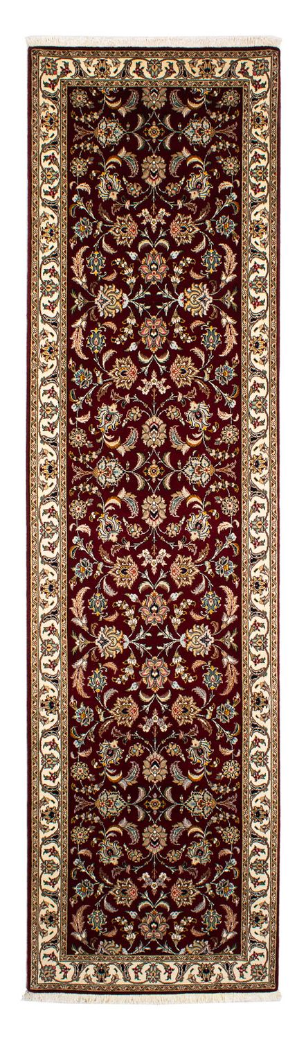 Tappeto corsia Tappeto Persero - Tabriz - Reale - 317 x 88 cm - rosso scuro