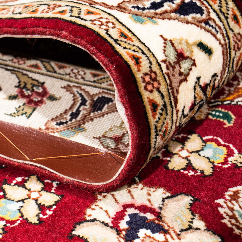 Tappeto corsia Tappeto Persero - Tabriz - Reale - 317 x 88 cm - rosso scuro