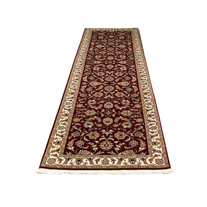 Tappeto corsia Tappeto Persero - Tabriz - Reale - 317 x 88 cm - rosso scuro