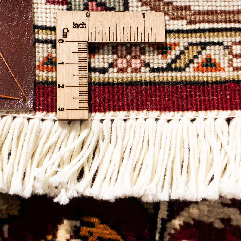 Tappeto corsia Tappeto Persero - Tabriz - Reale - 317 x 88 cm - rosso scuro