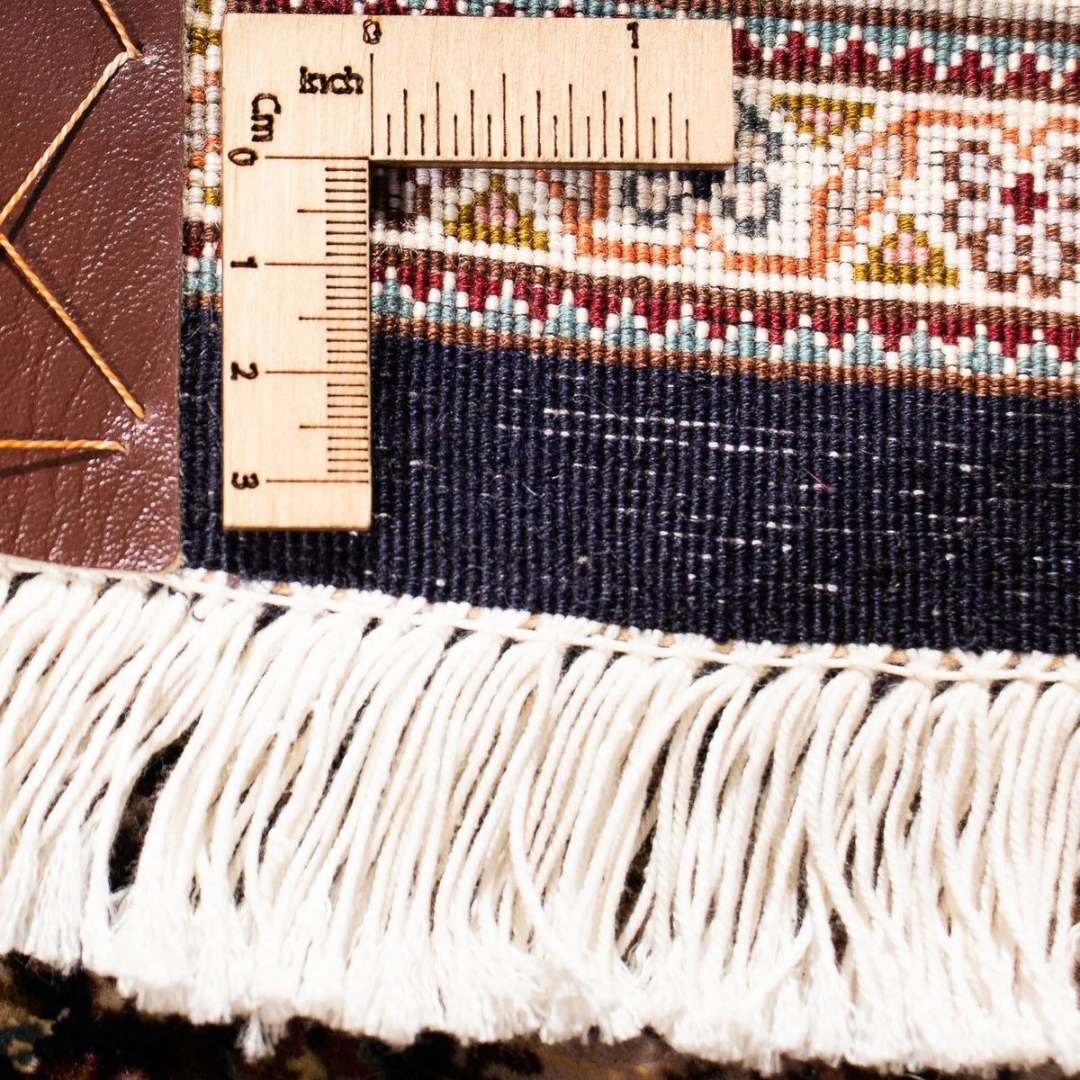 Tappeto corsia Tappeto Persero - Tabriz - 248 x 81 cm - blu scuro