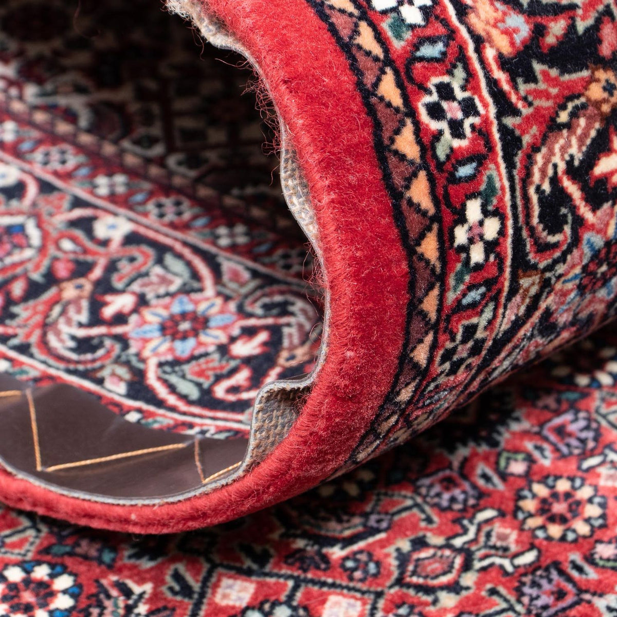 Tappeto corsia Tappeto Persero - Bidjar - 346 x 82 cm - rosso scuro