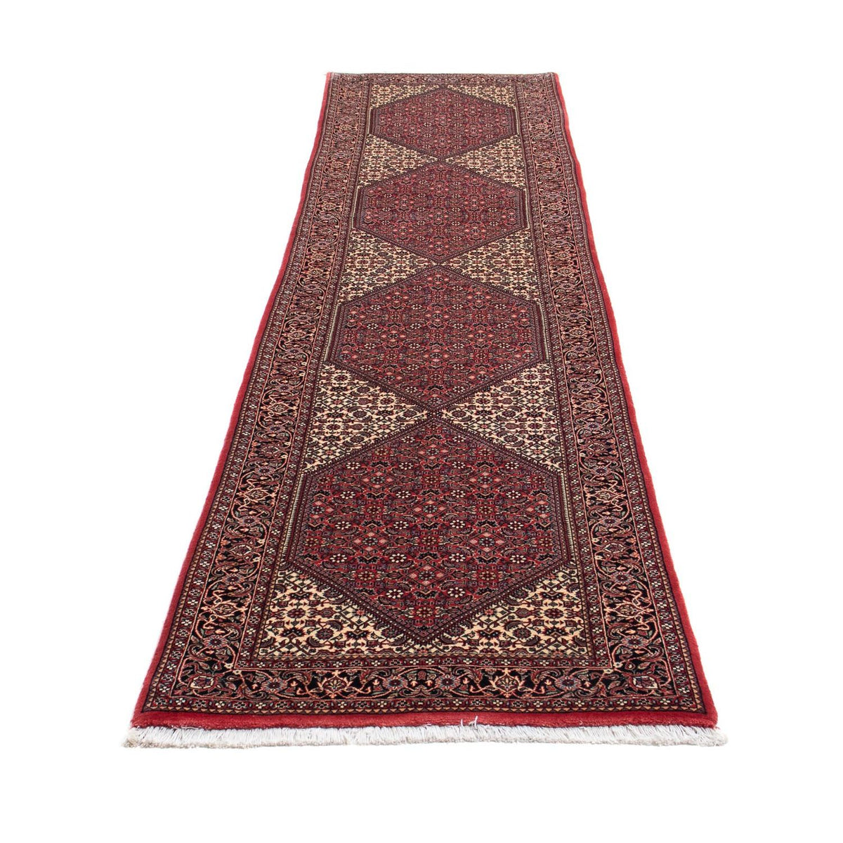 Tappeto corsia Tappeto Persero - Bidjar - 346 x 82 cm - rosso scuro
