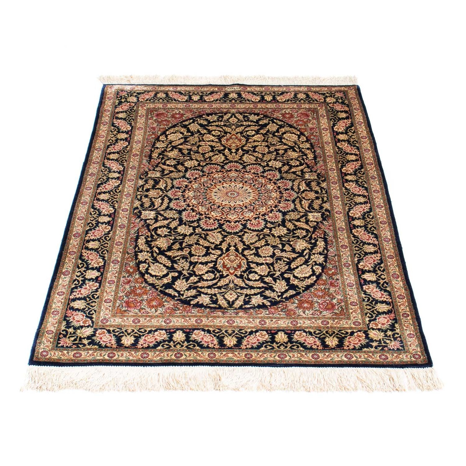 Tappeto Persero - Ghom - 120 x 79 cm - blu scuro