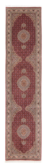 Tappeto corsia Tappeto Persero - Tabriz - 351 x 83 cm - rosso scuro