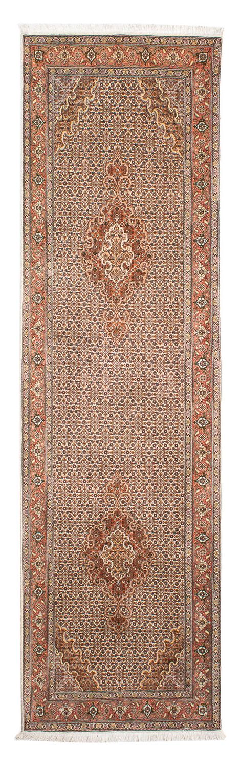 Tappeto corsia Tappeto Persero - Tabriz - 302 x 85 cm - marrone chiaro
