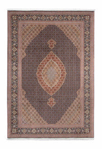 Tappeto Persero - Tabriz - 303 x 202 cm - marrone scuro
