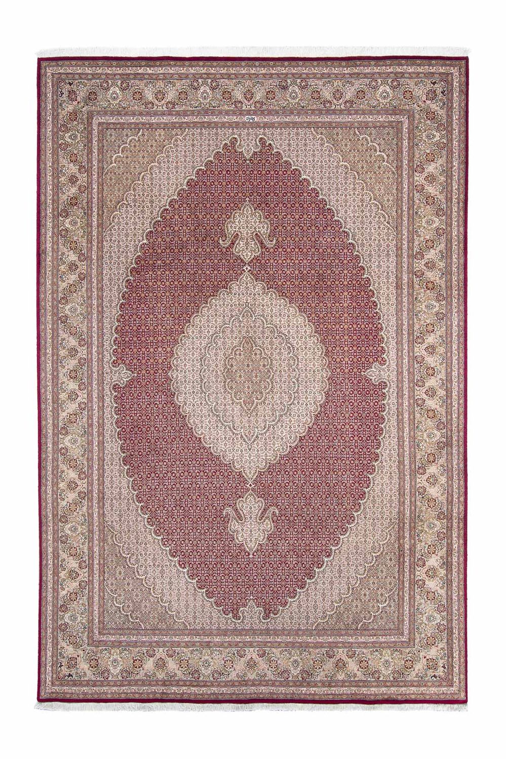 Tappeto Persero - Tabriz - 308 x 200 cm - rosso scuro