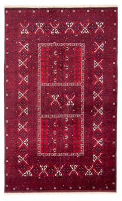 Tappeto Turkaman - 249 x 160 cm - rosso scuro