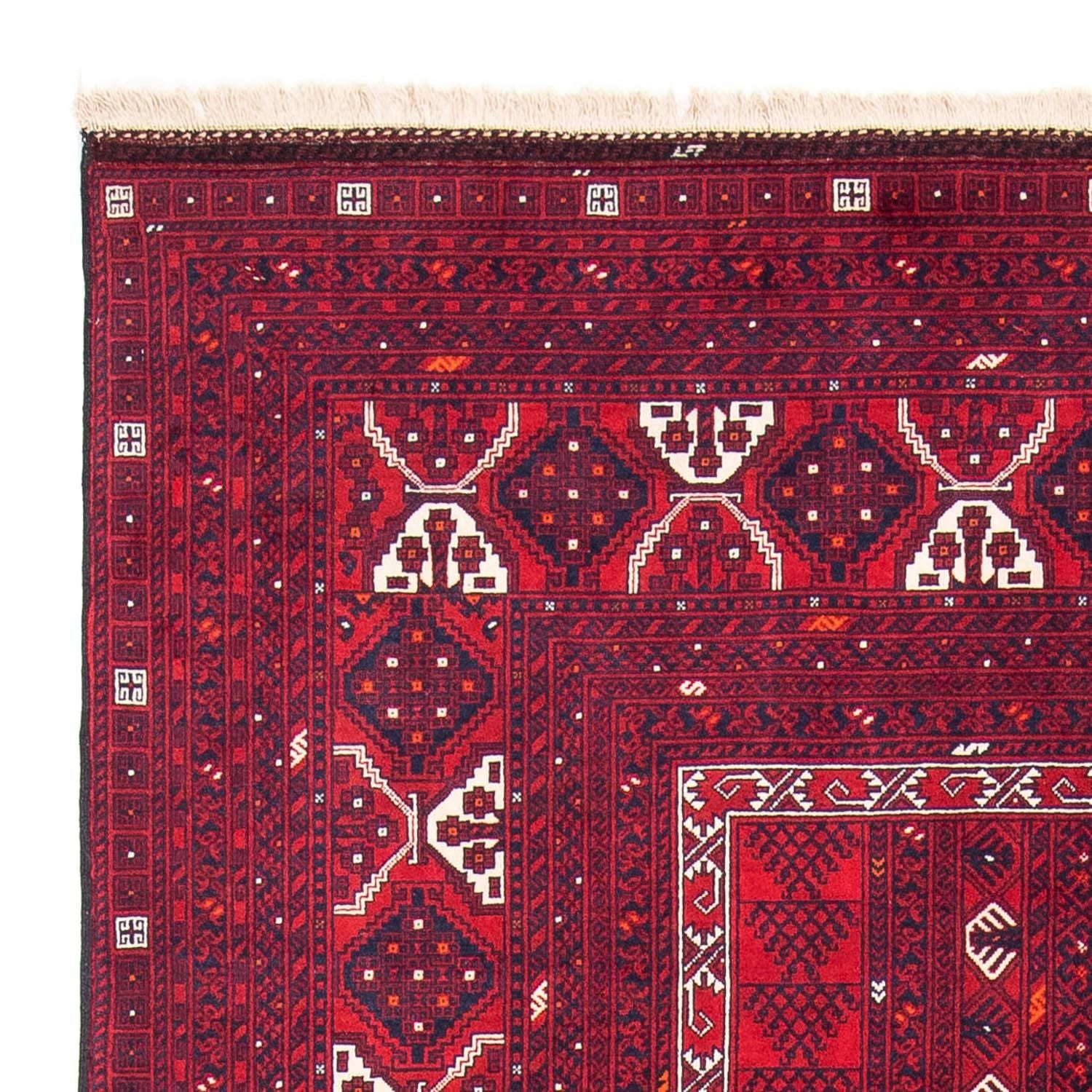 Tappeto Turkaman - 249 x 160 cm - rosso scuro