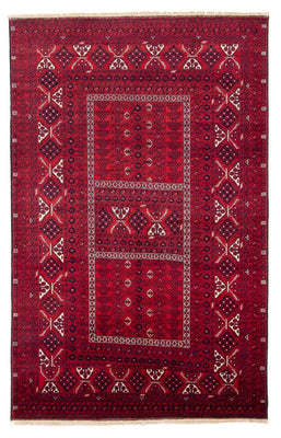 Tappeto Turkaman - 248 x 163 cm - rosso scuro
