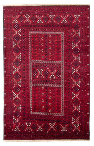Tappeto Turkaman - 248 x 163 cm - rosso scuro