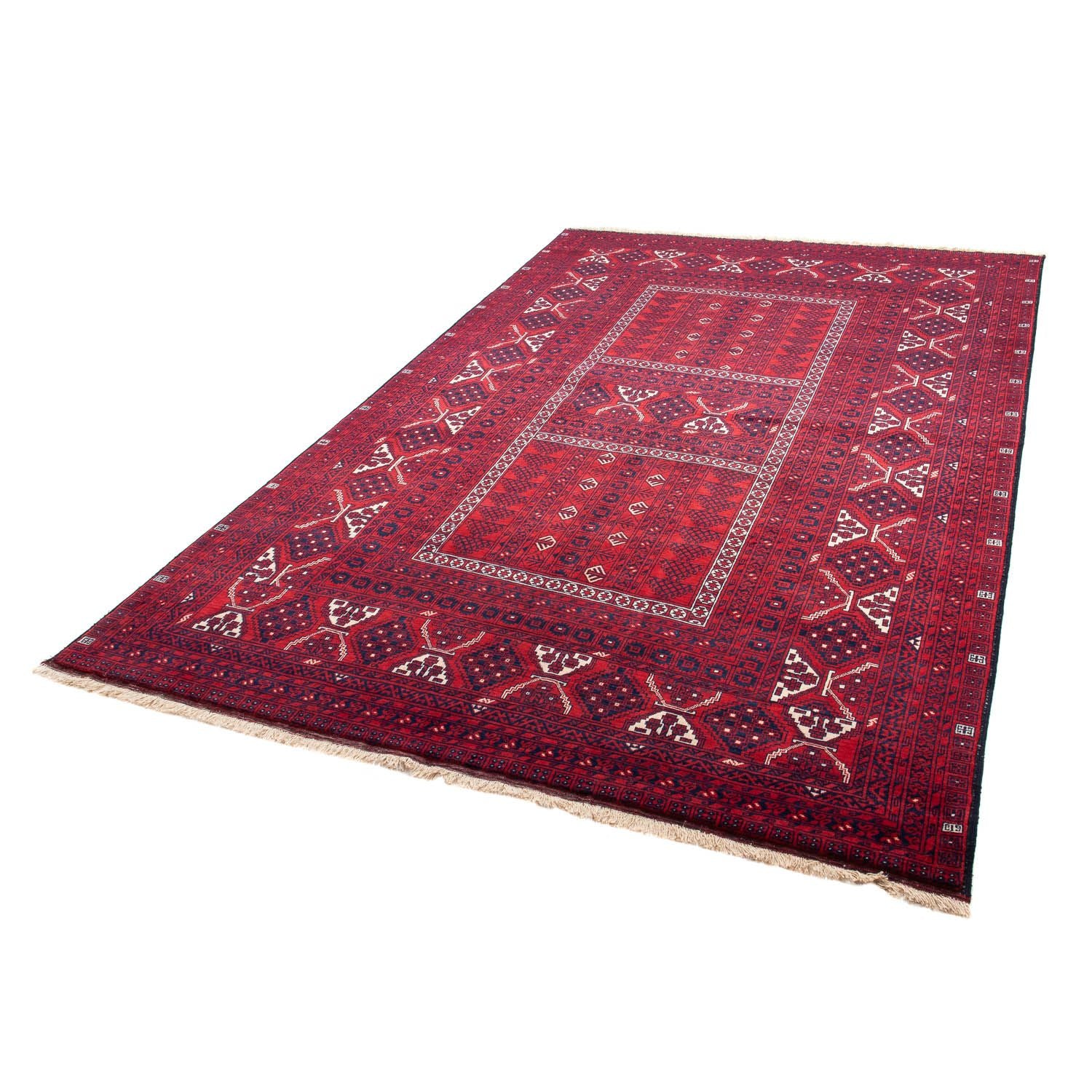 Tappeto Turkaman - 248 x 163 cm - rosso scuro
