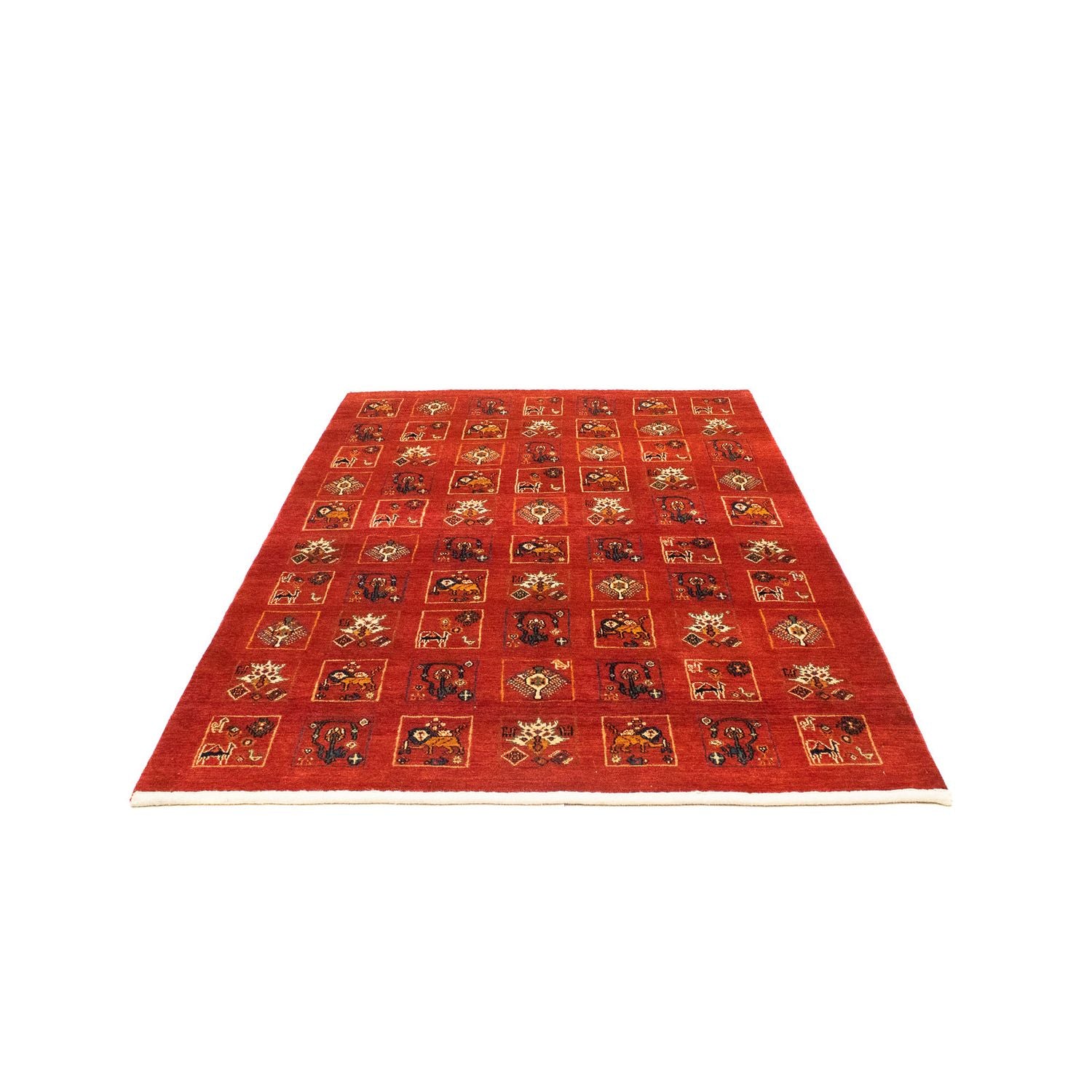 Tappeto Gabbeh - Kashkuli Persero - 214 x 145 cm - rosso scuro