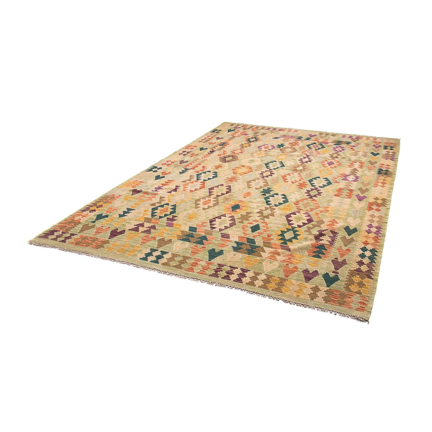 Tappeto Kelim - Splash - 287 x 199 cm - beige