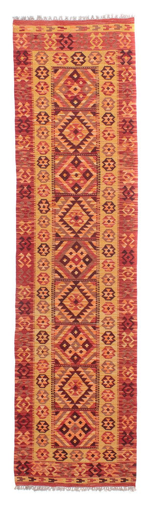 Tappeto corsia Tappeto Kelim - Splash - 299 x 73 cm - rosso chiaro