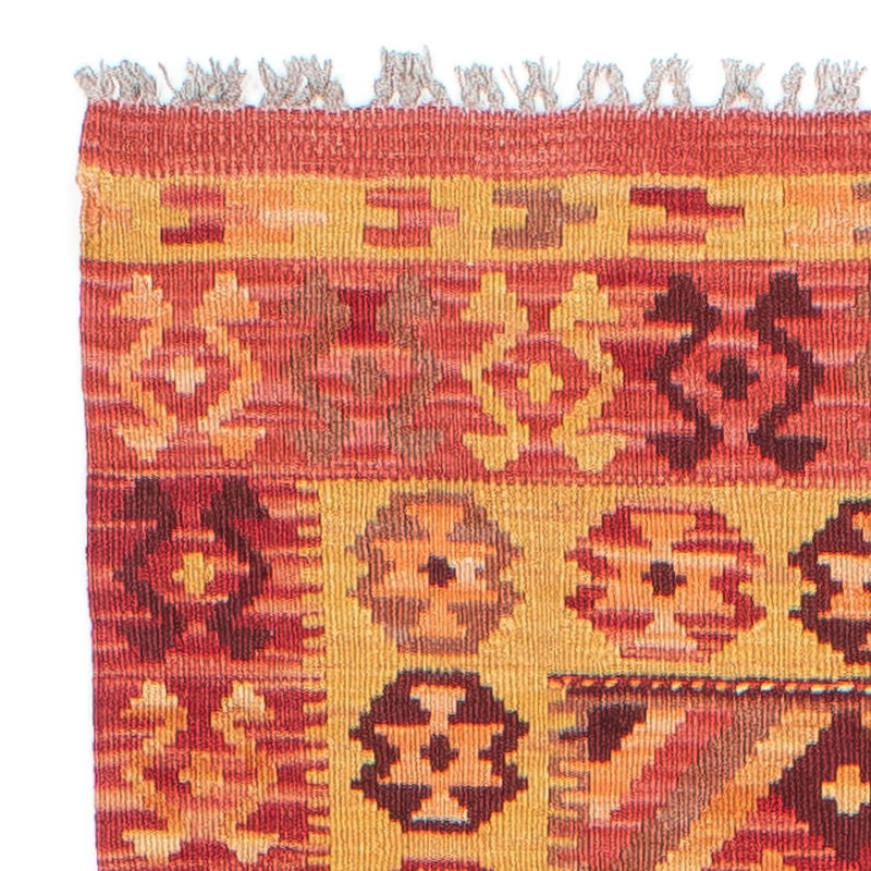 Tappeto corsia Tappeto Kelim - Splash - 299 x 73 cm - rosso chiaro