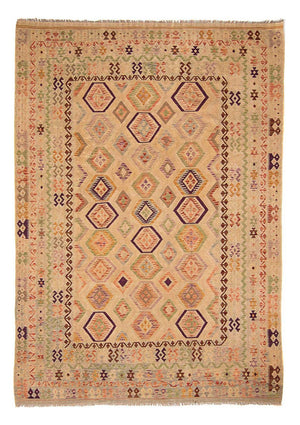 Tappeto Kelim - Splash - 290 x 200 cm - marrone chiaro
